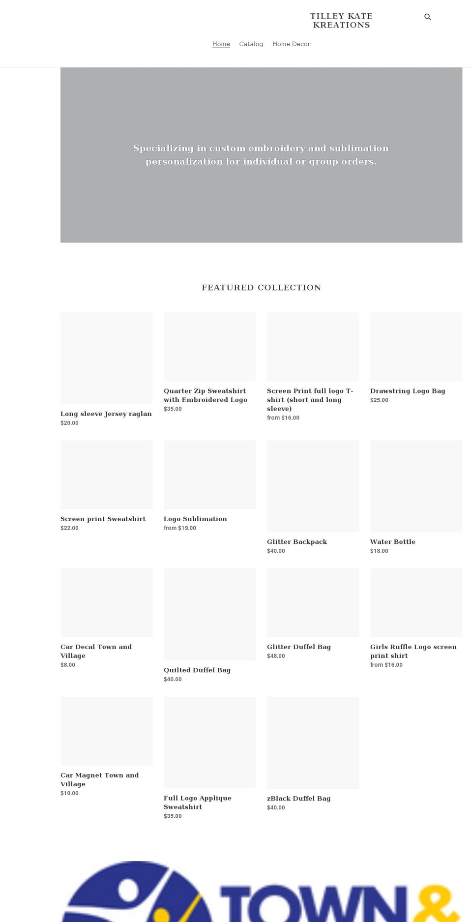 tilleykate.com shopify website screenshot