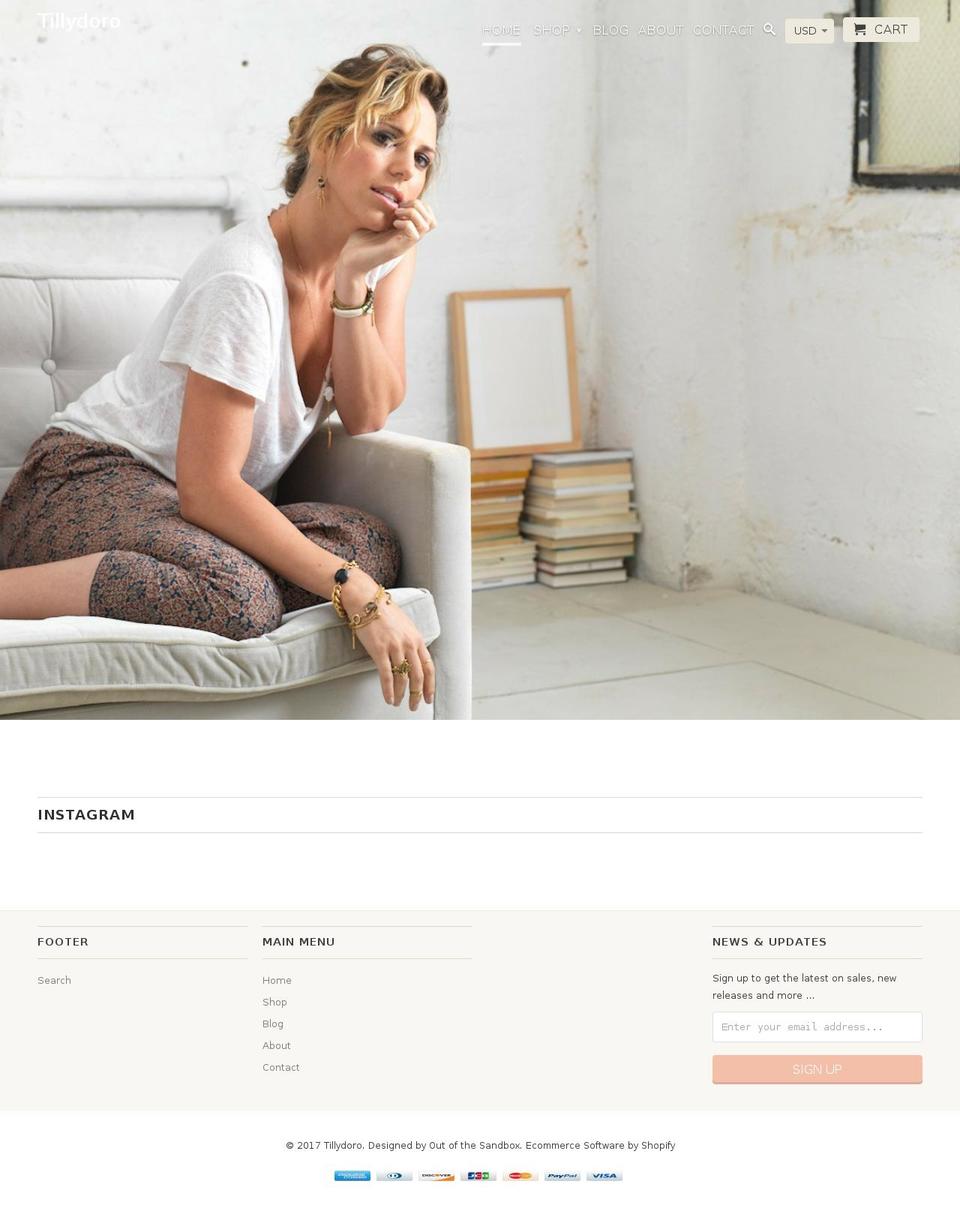 tillydoro.com shopify website screenshot