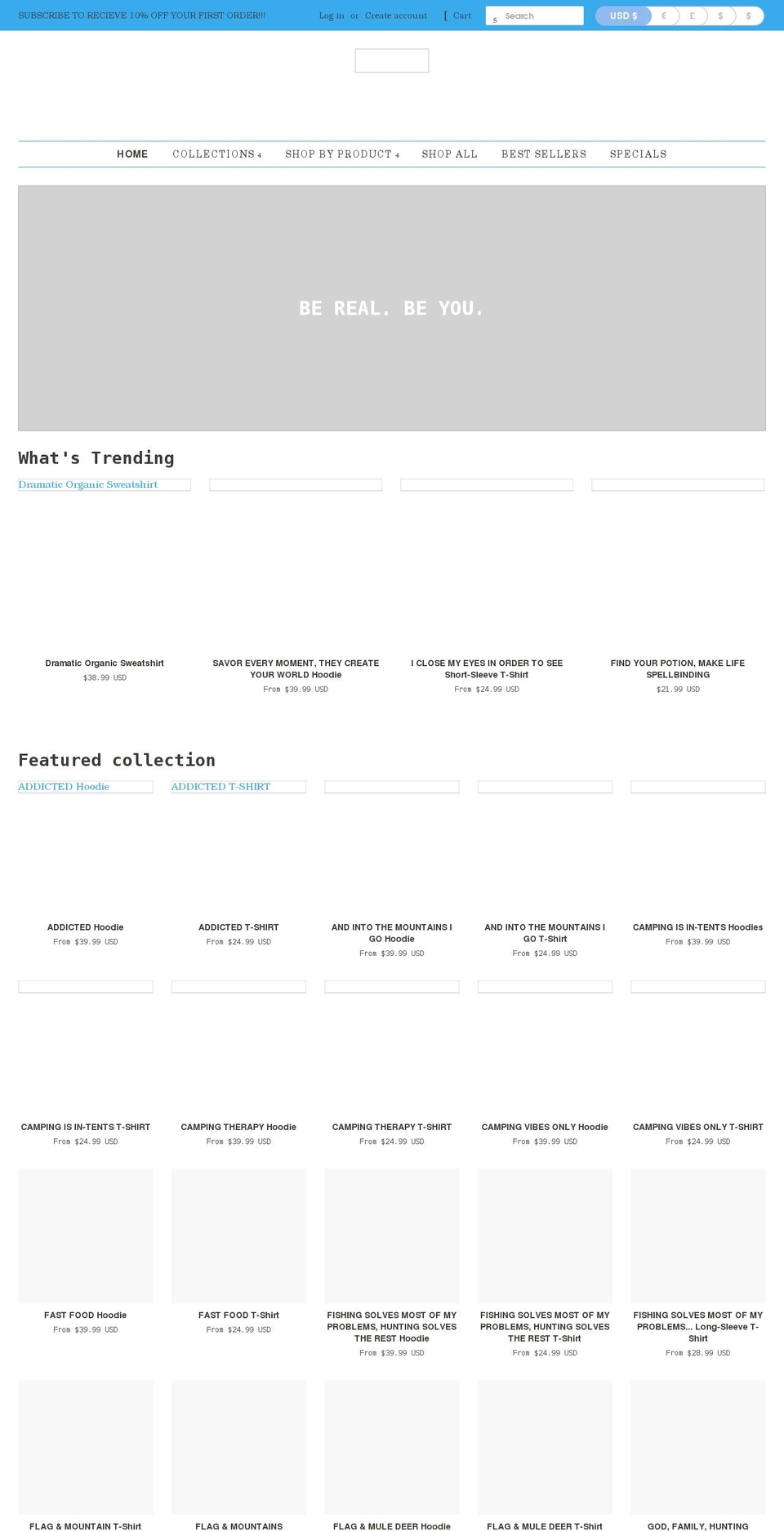 tillyrey.com shopify website screenshot
