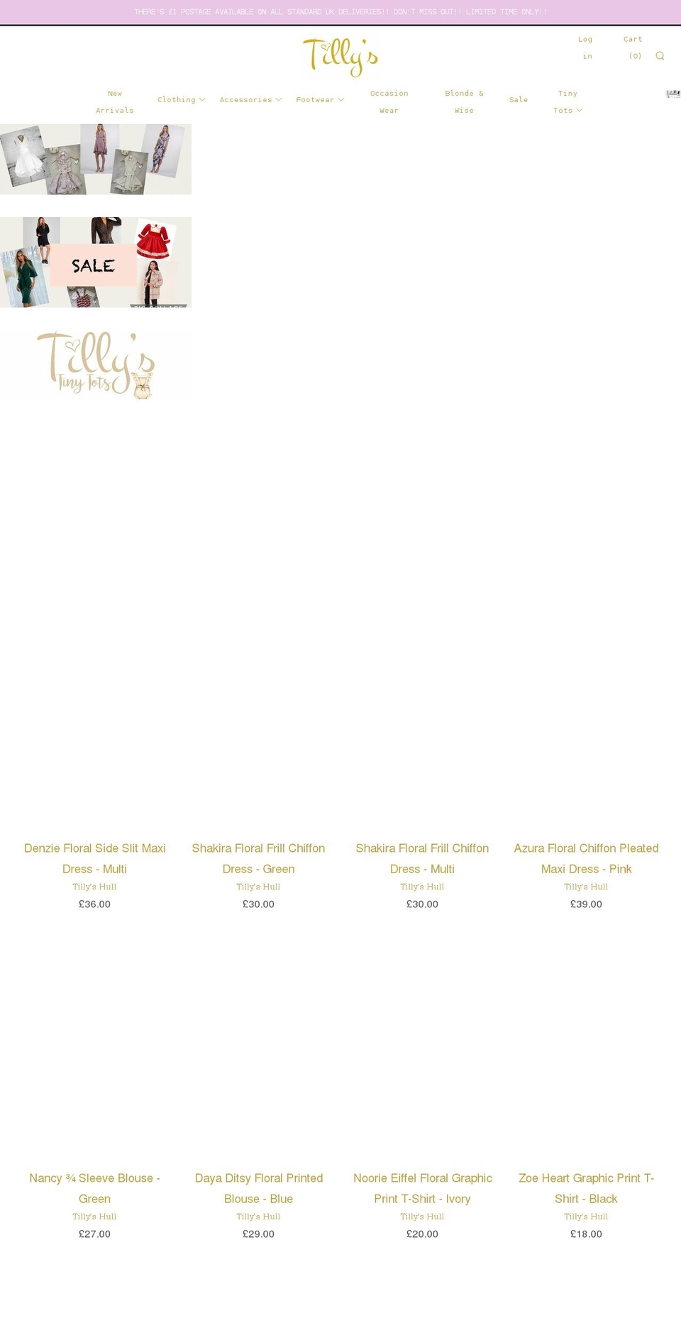 tillyshull.co.uk shopify website screenshot