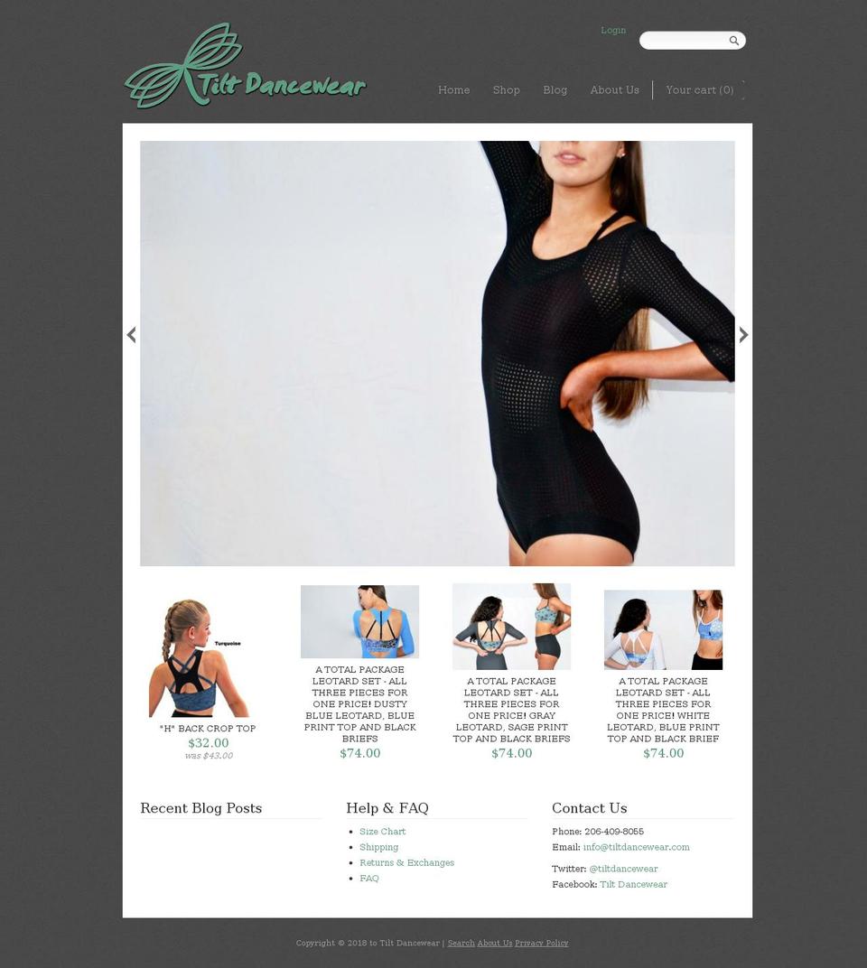 tiltdancewear.info shopify website screenshot