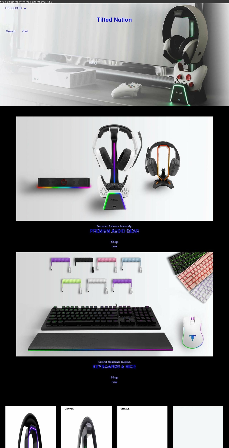 tiltednation.com shopify website screenshot