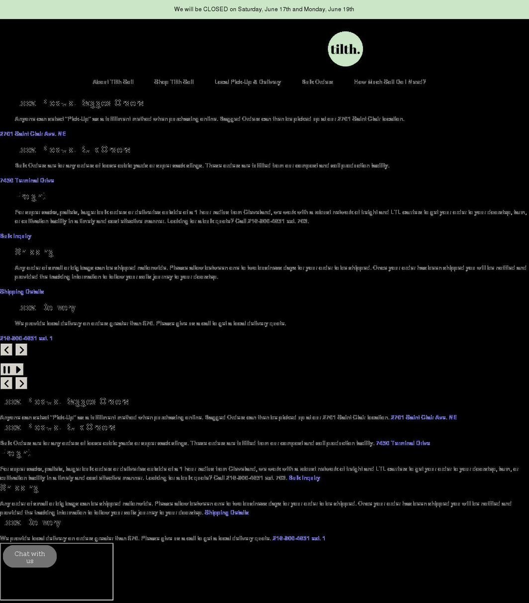 tilth.online shopify website screenshot