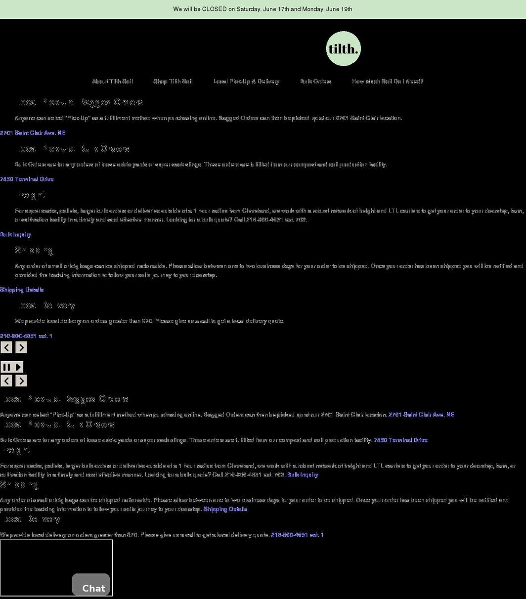 tilthsoil.com shopify website screenshot