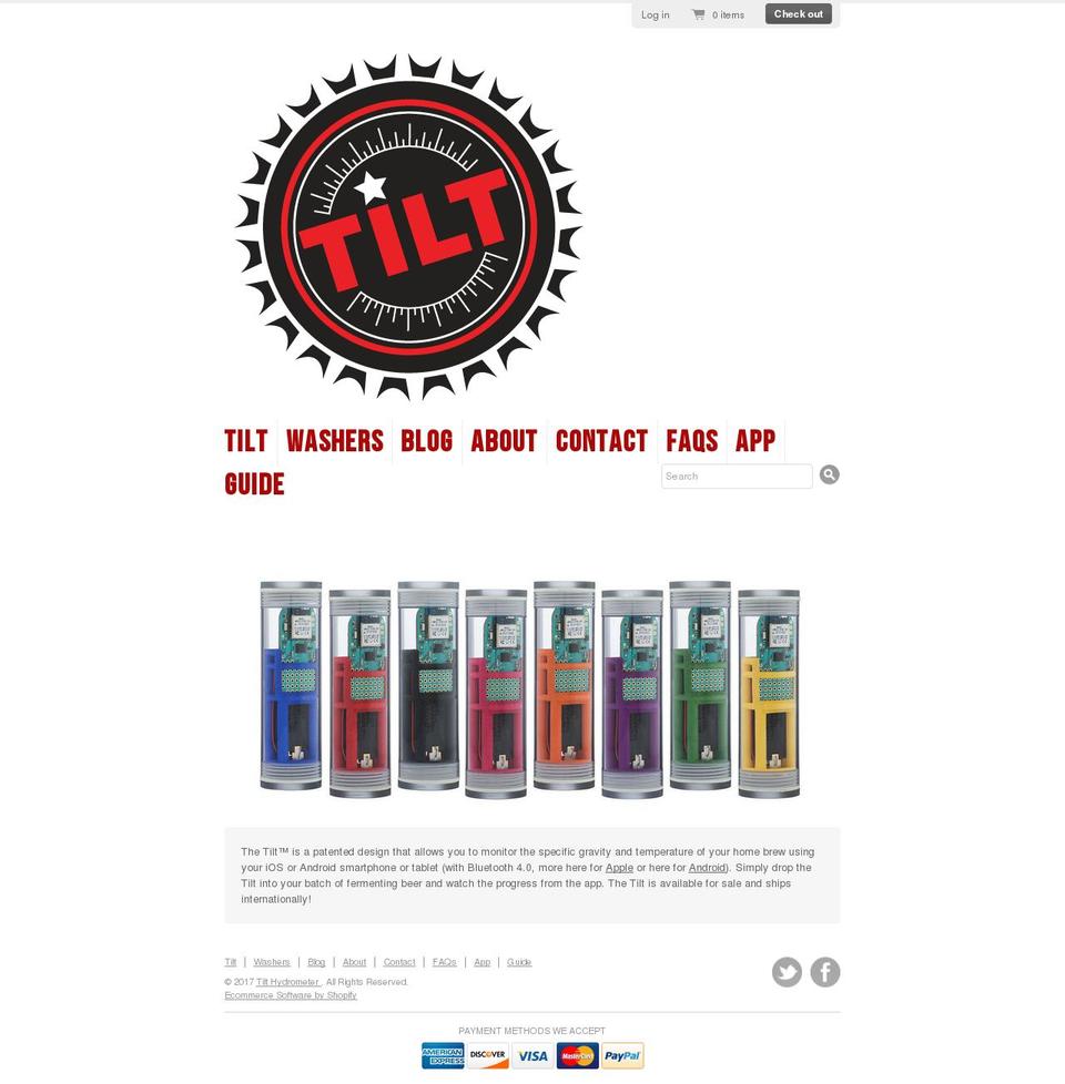 tilthydrometer.com shopify website screenshot