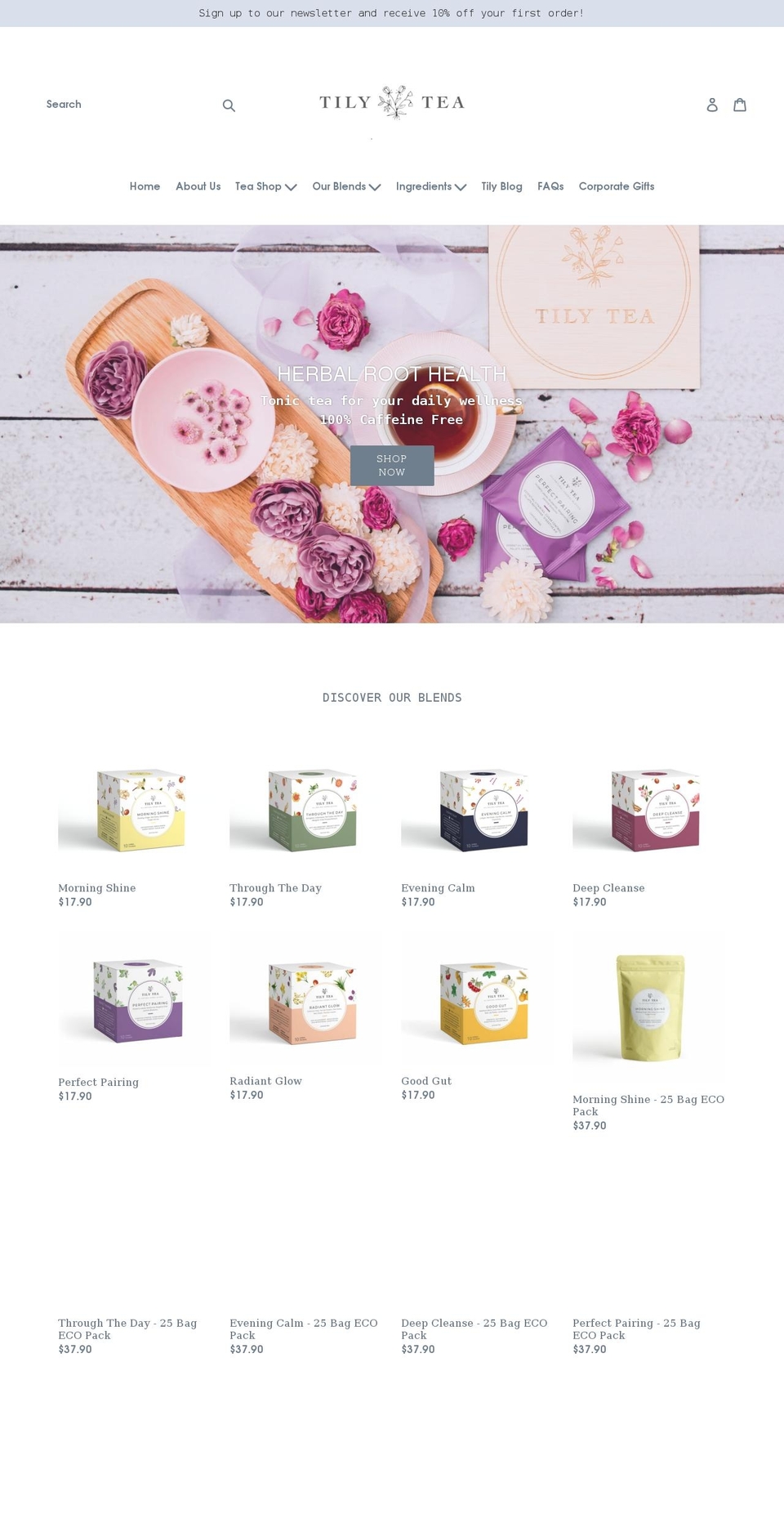 tilytea.com — Shopify storefront screenshot