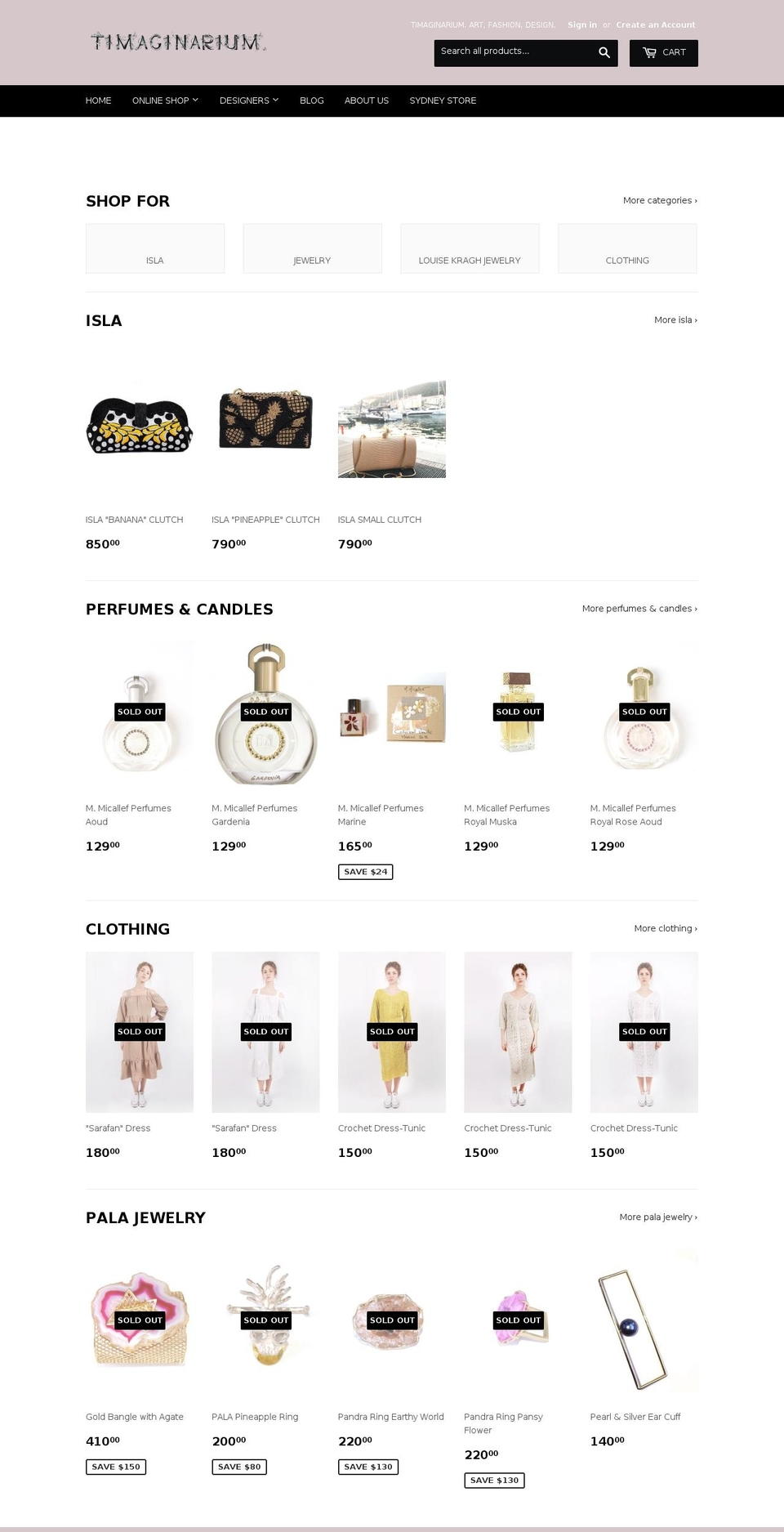 timaginarium.com shopify website screenshot