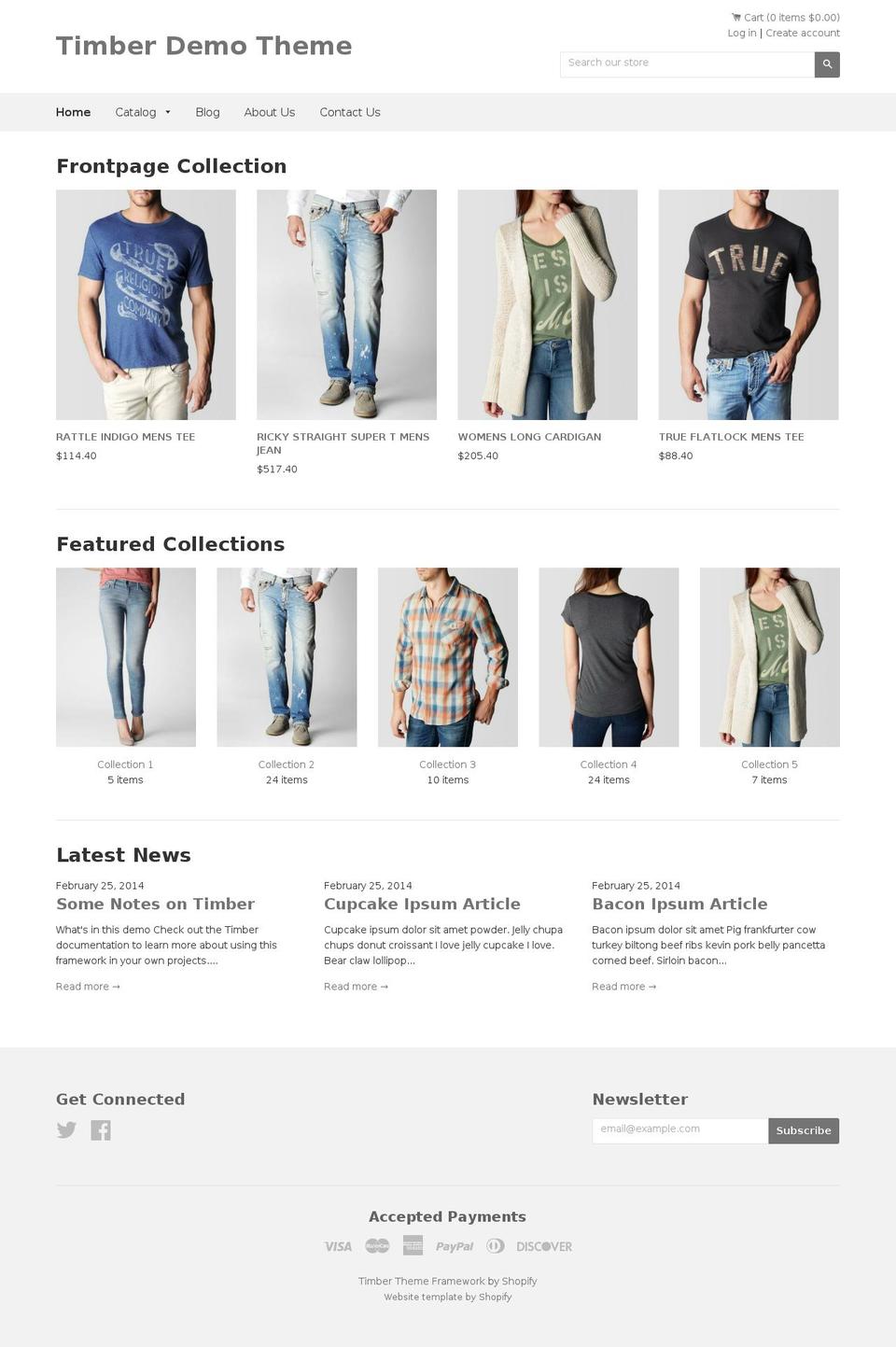 Timber Shopify theme site example timber-demo.myshopify.com