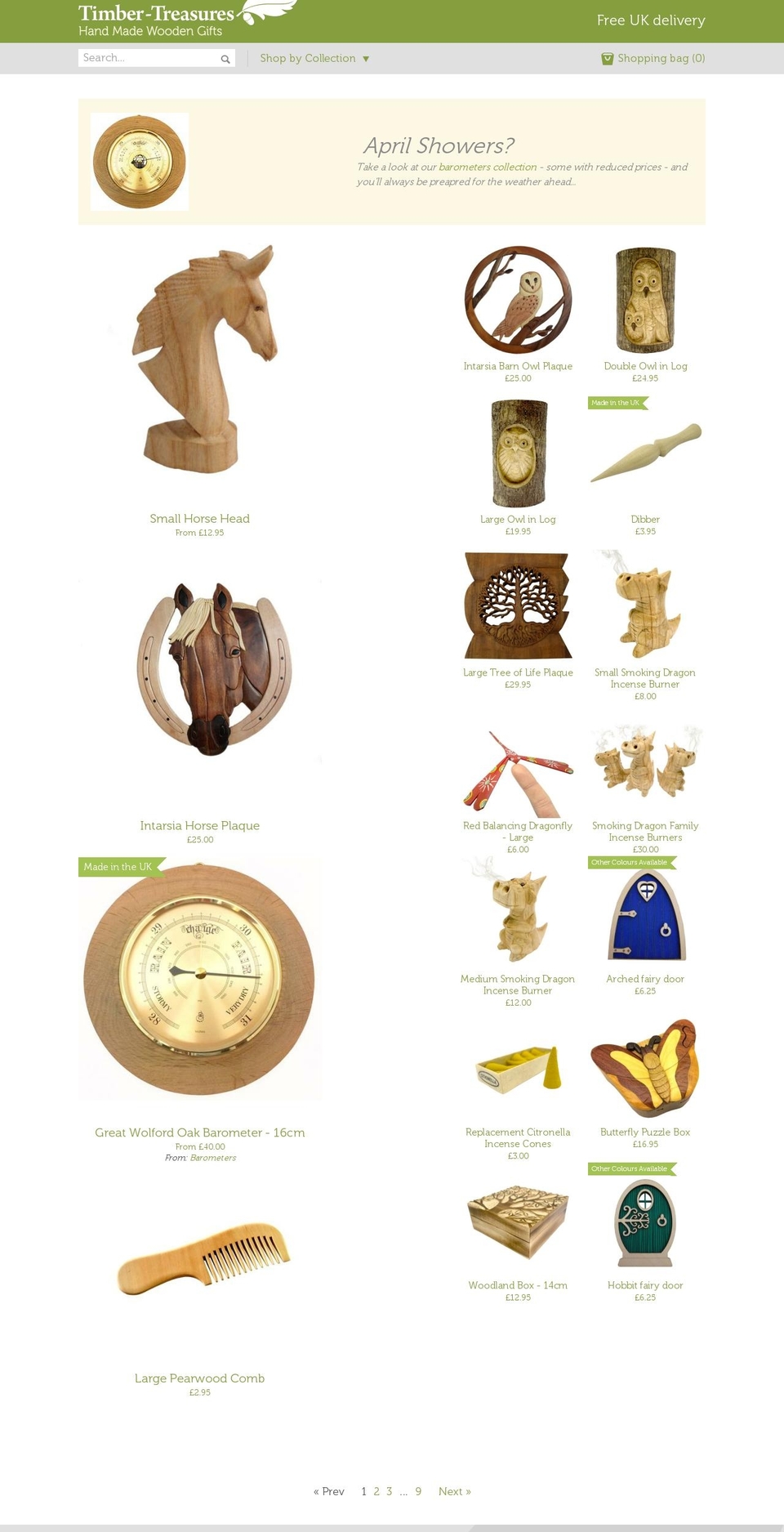 timber-treasures.co.uk shopify website screenshot