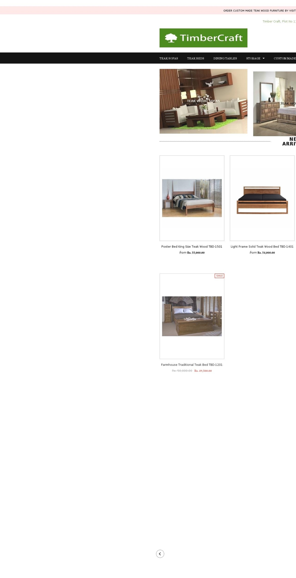 Ella Shopify theme site example timbercraft.in