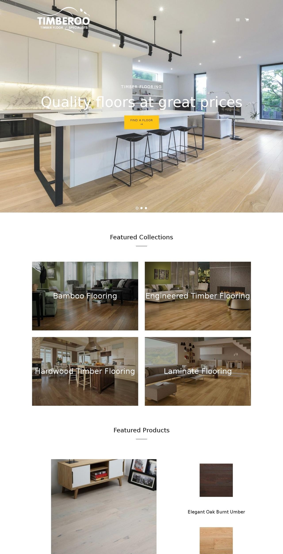 timberooflooring.com.au shopify website screenshot