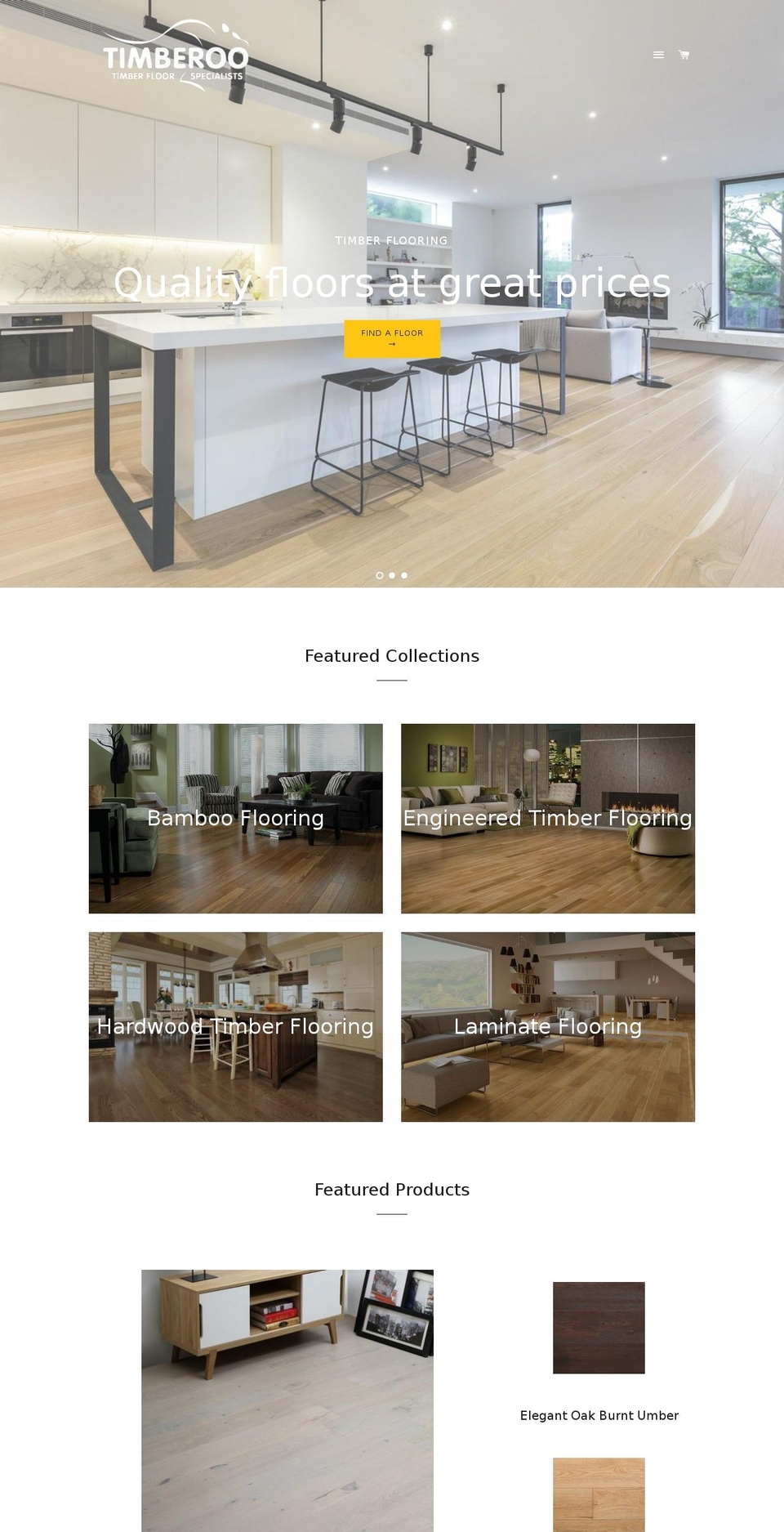 timberooflooring.com — Shopify storefront screenshot