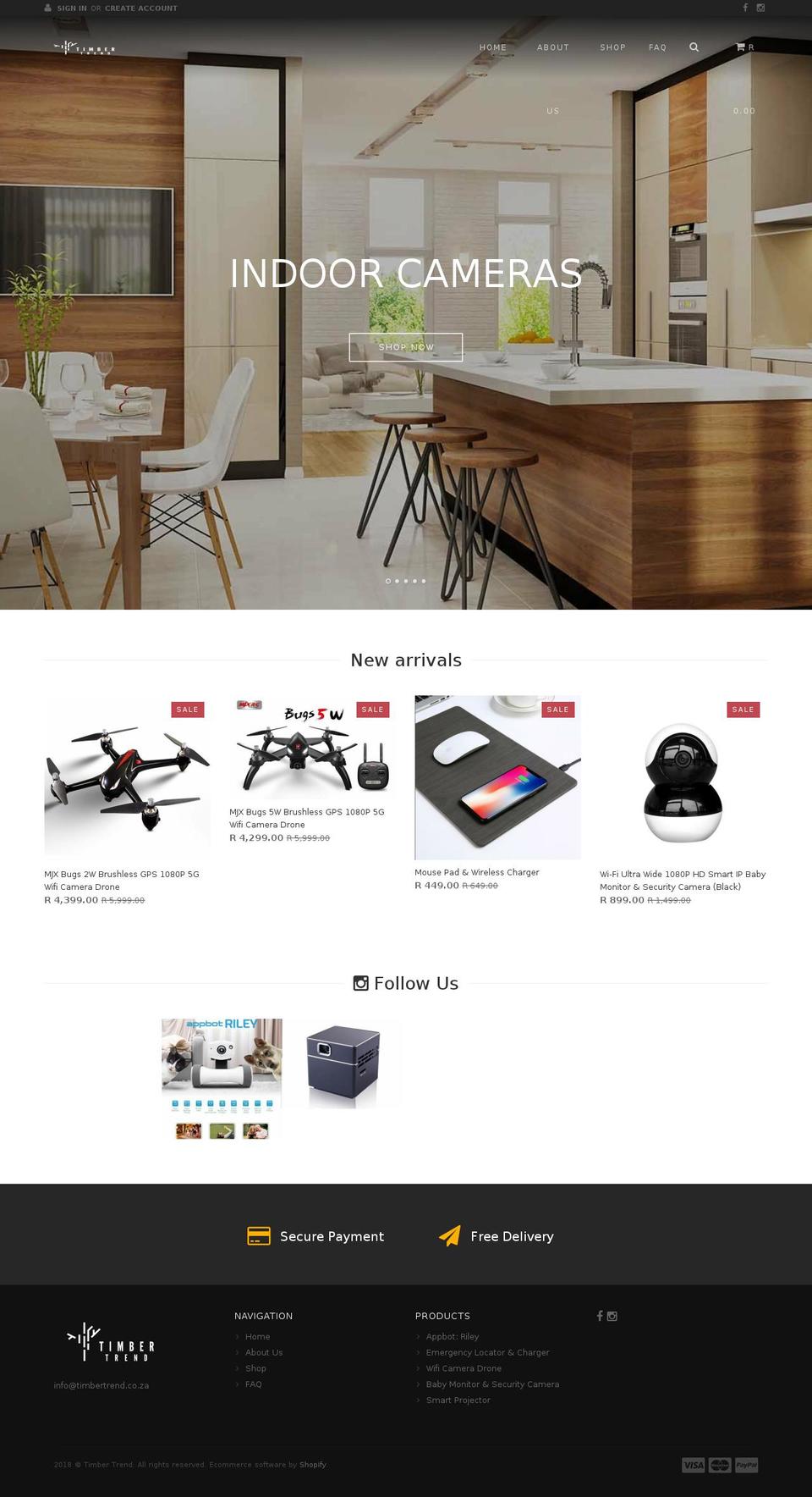 timbertrend.co.za shopify website screenshot