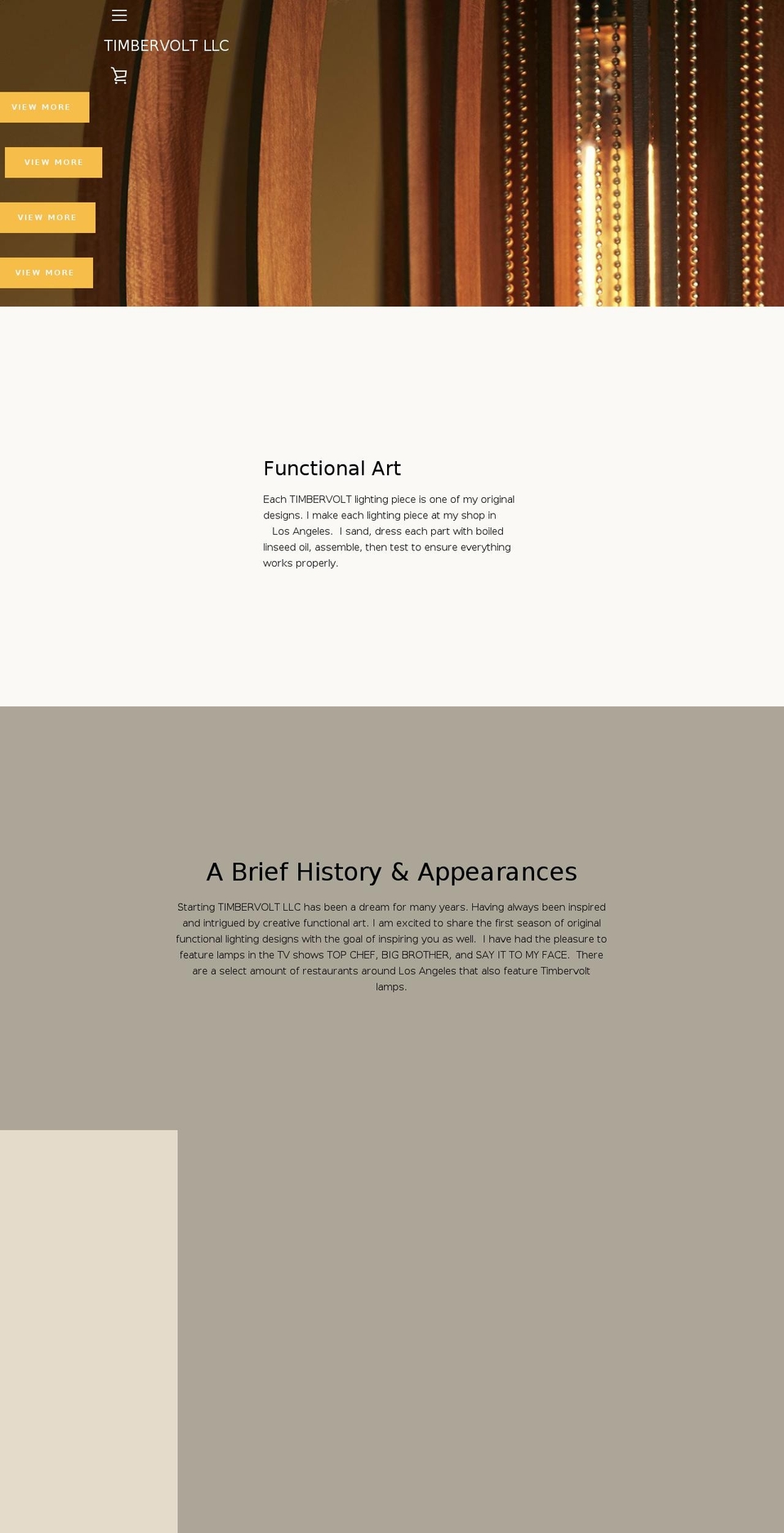 timbervoltllc.com shopify website screenshot