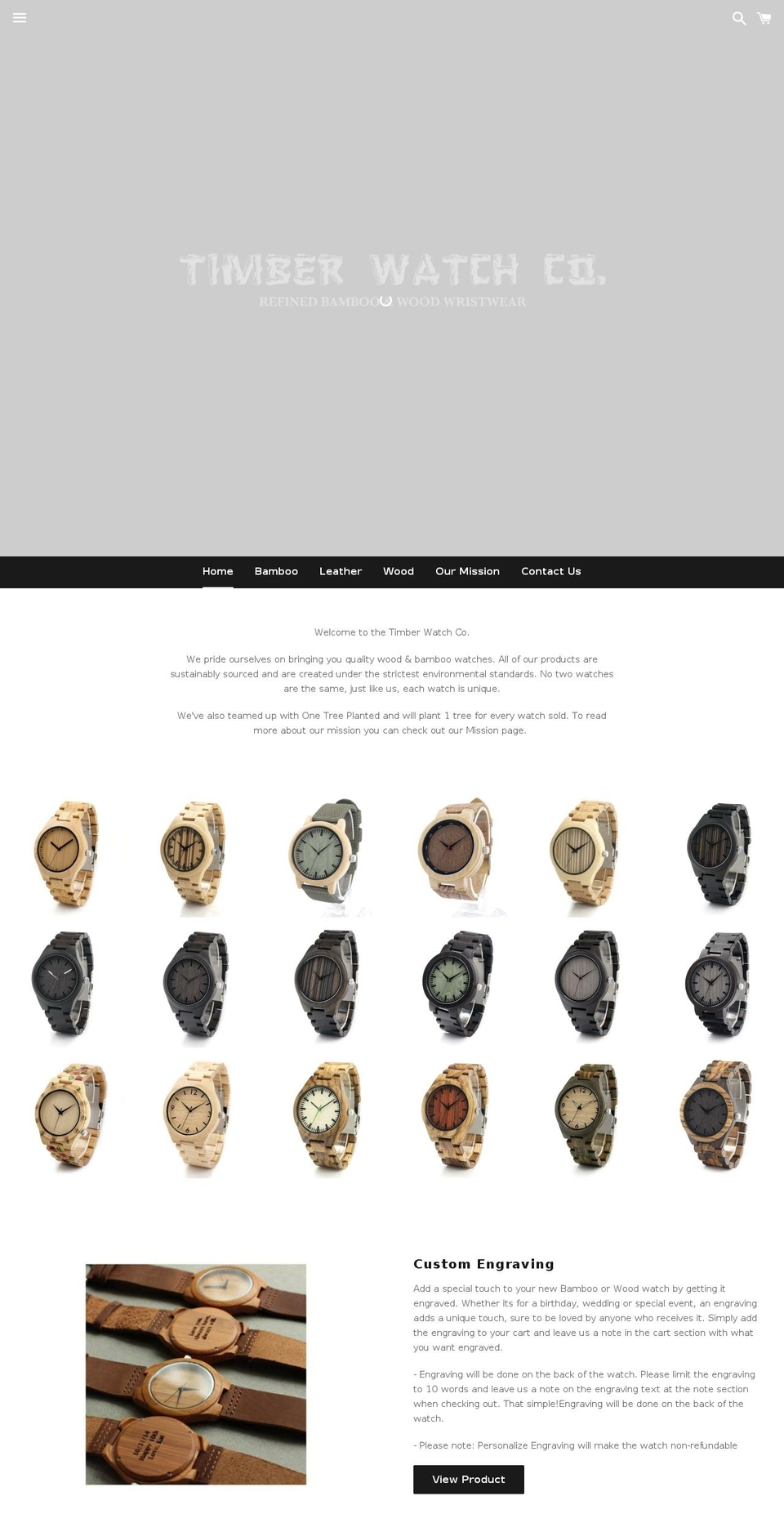 timberwatch.co shopify website screenshot