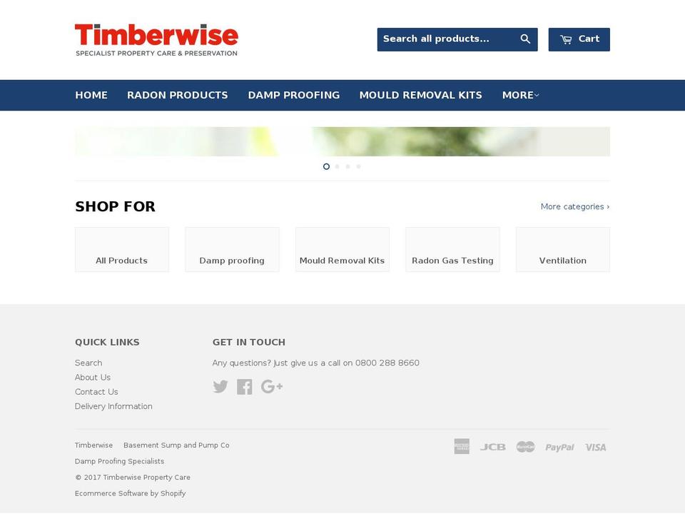 timberwisepropertycareshop.co.uk shopify website screenshot