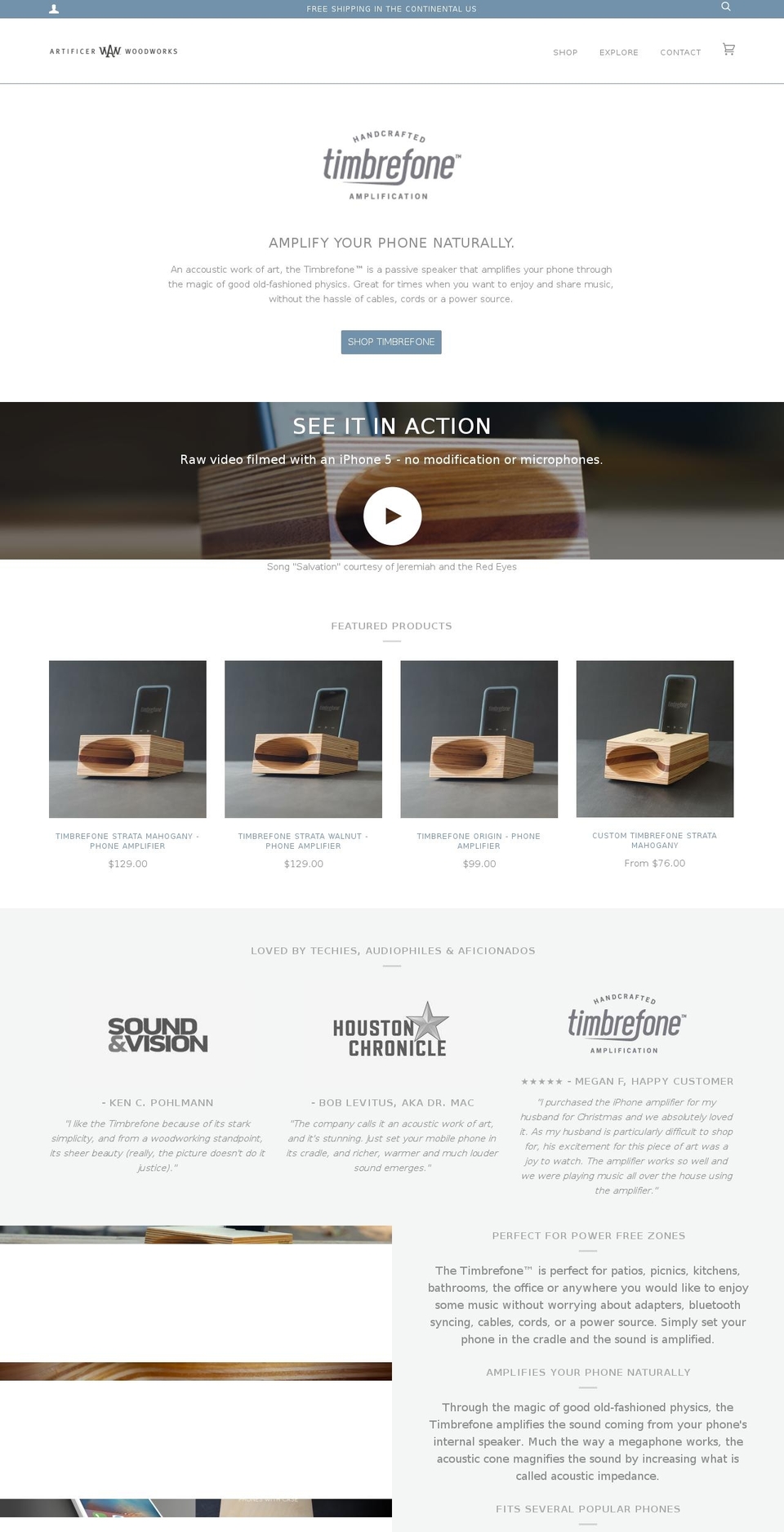 timbrephone.com — Shopify storefront screenshot