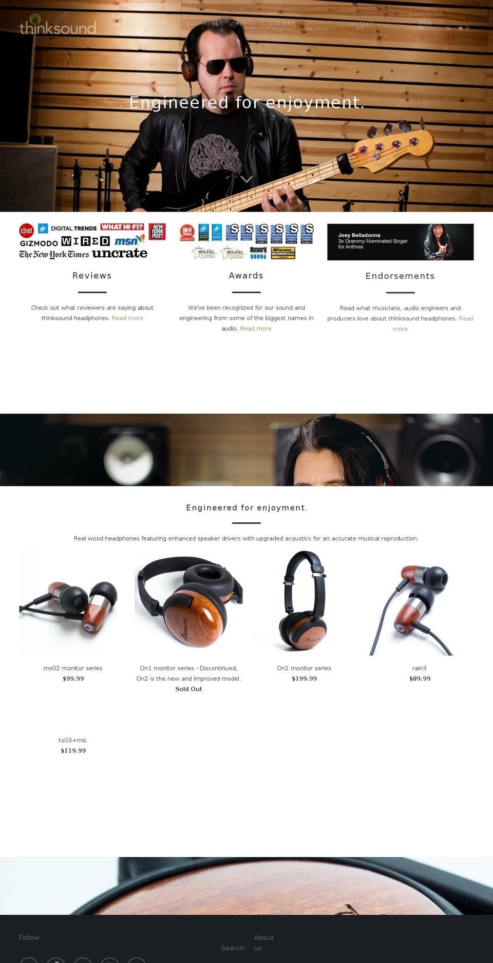 timbresound.com — Shopify storefront screenshot