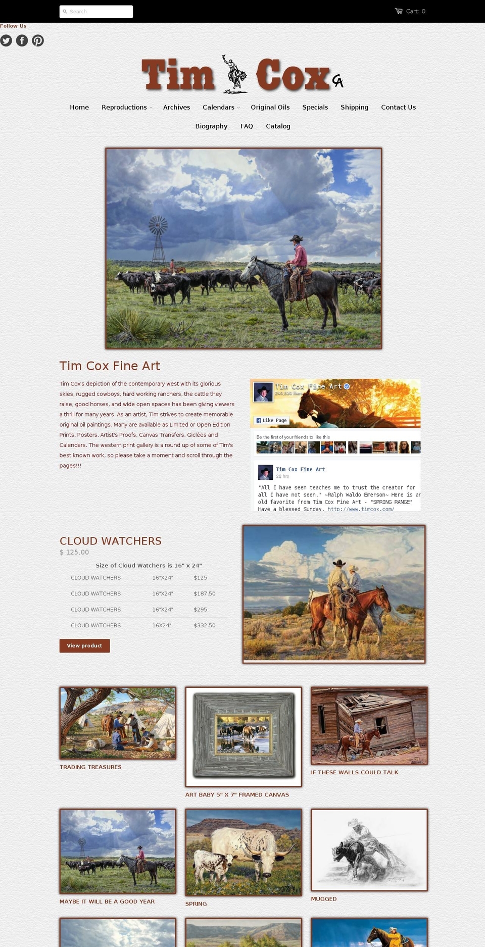 timcox.com shopify website screenshot