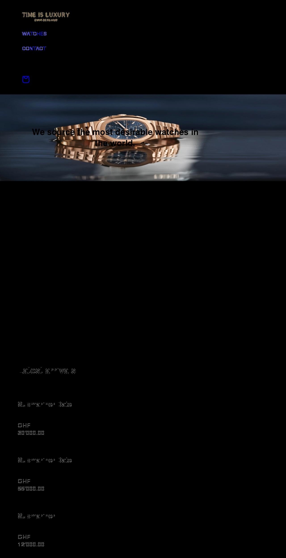 time-is-luxury.ch shopify website screenshot