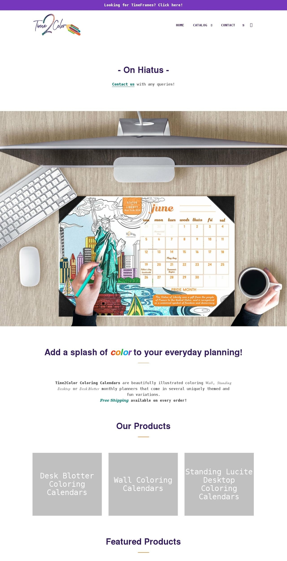time2color.com shopify website screenshot