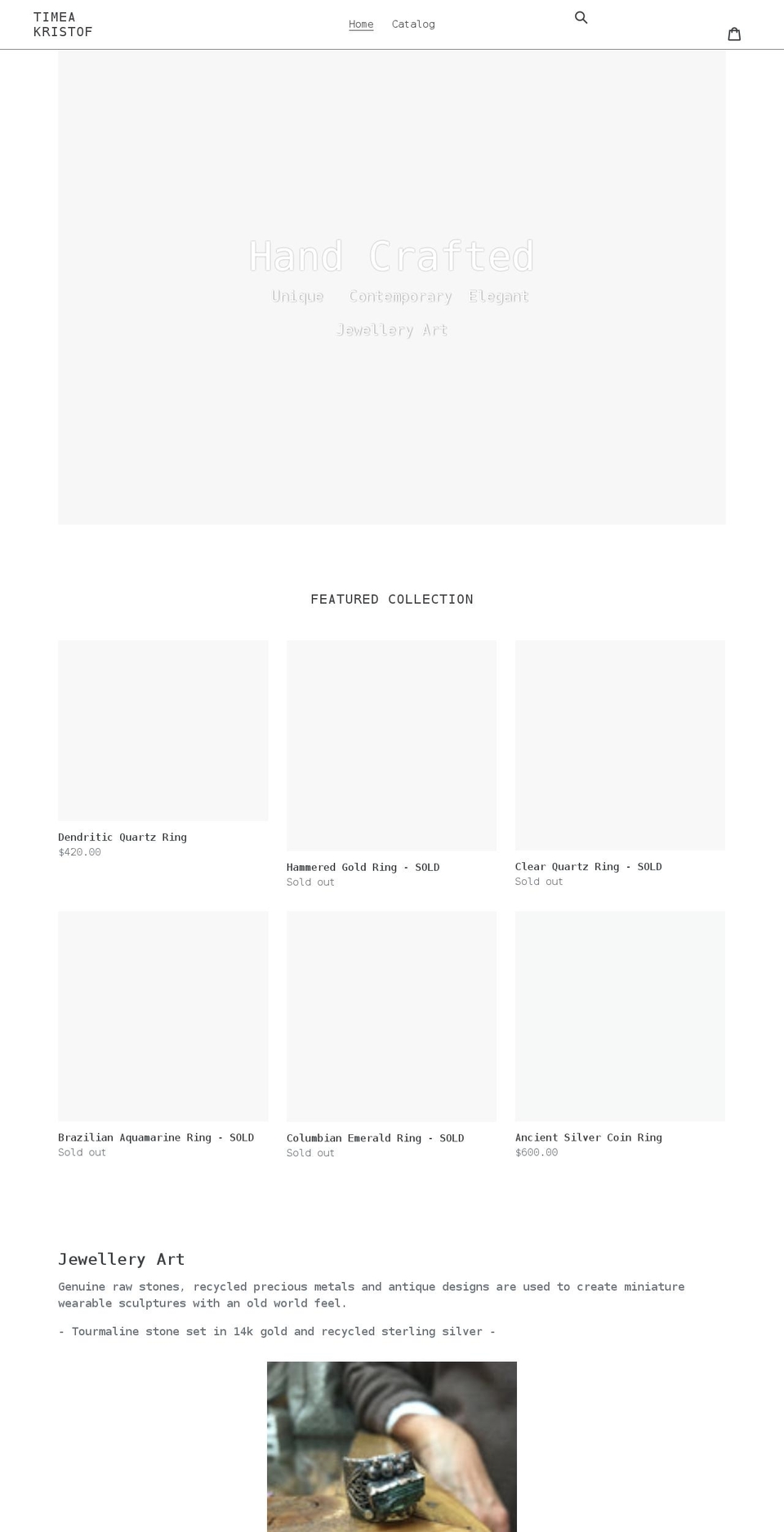 timeakristof.net shopify website screenshot