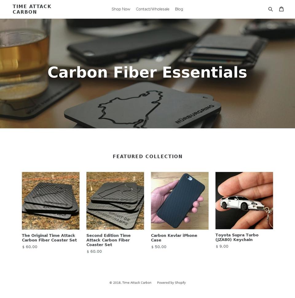timeattackcarbon.myshopify.com — Shopify storefront screenshot