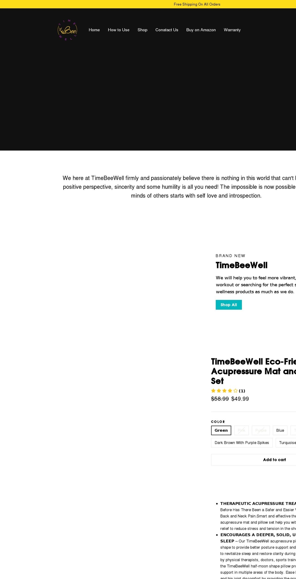 timebeewell.com shopify website screenshot