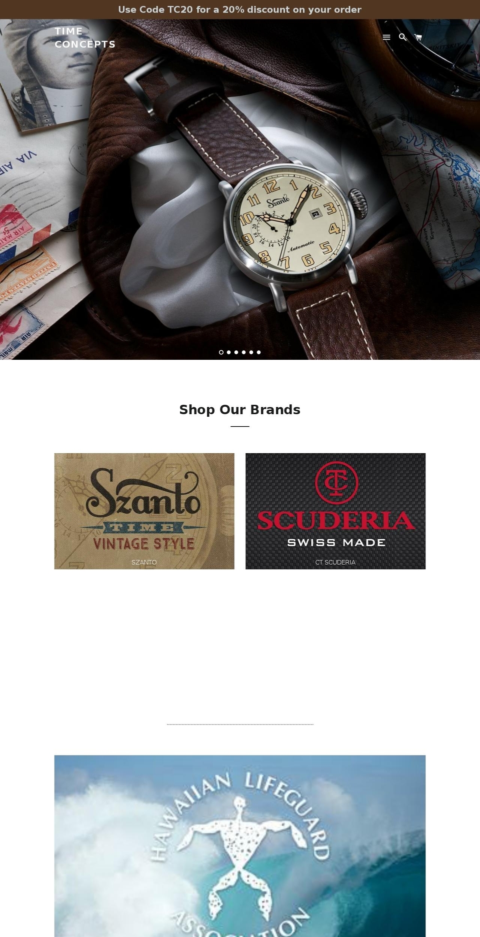 timeconcepts.net shopify website screenshot