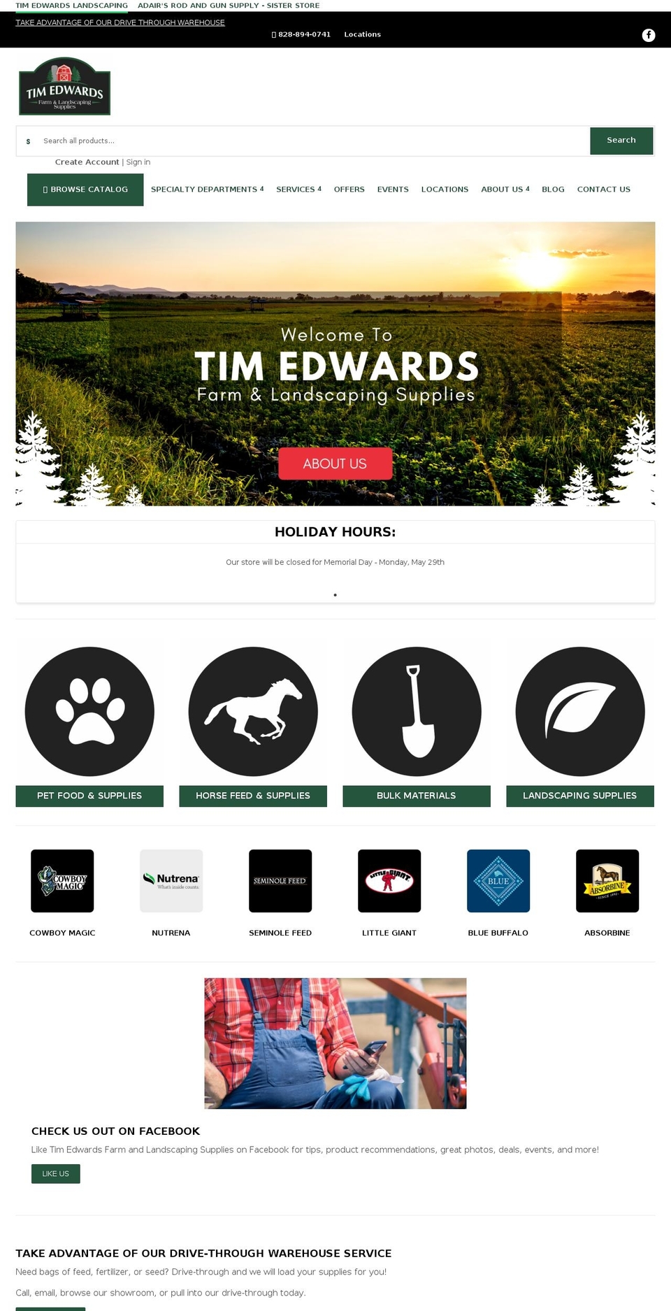 Nucleus Shopify theme site example timedwardslandscaping.com