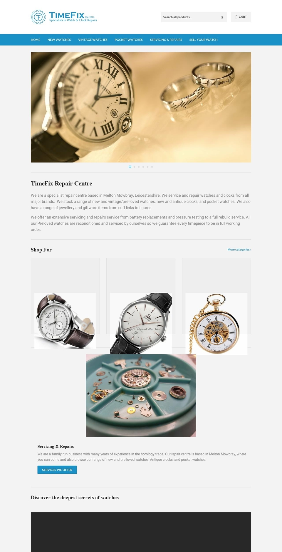 timefixtime.co.uk shopify website screenshot