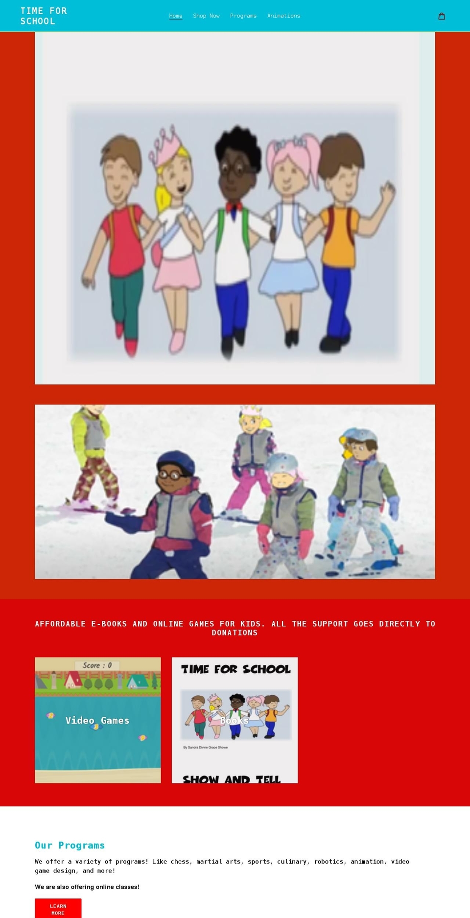 timeforschool.net shopify website screenshot