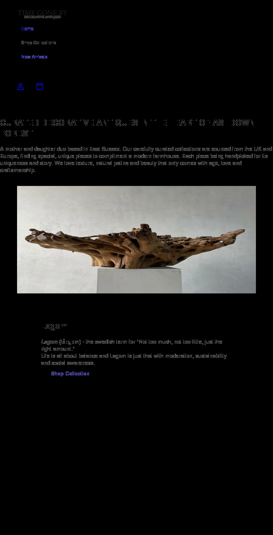 timegoneby.co.uk shopify website screenshot