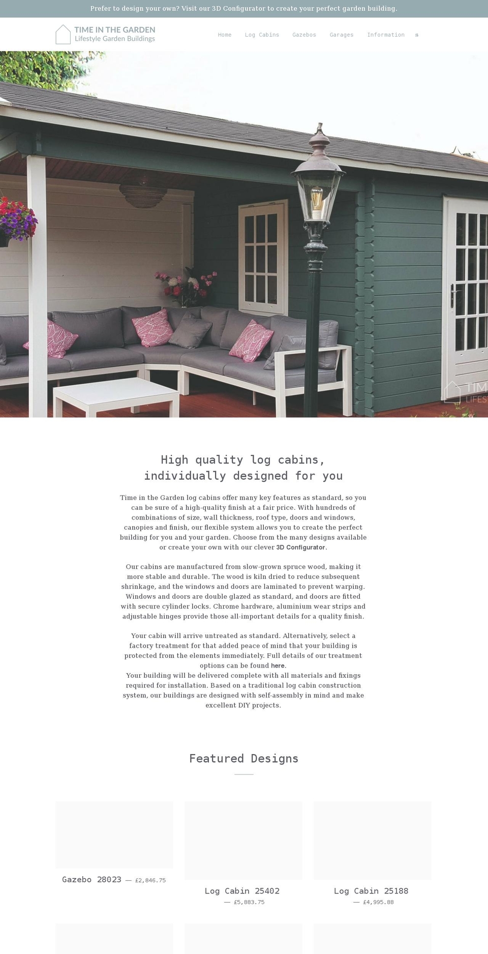 timeinthegarden.co.uk shopify website screenshot