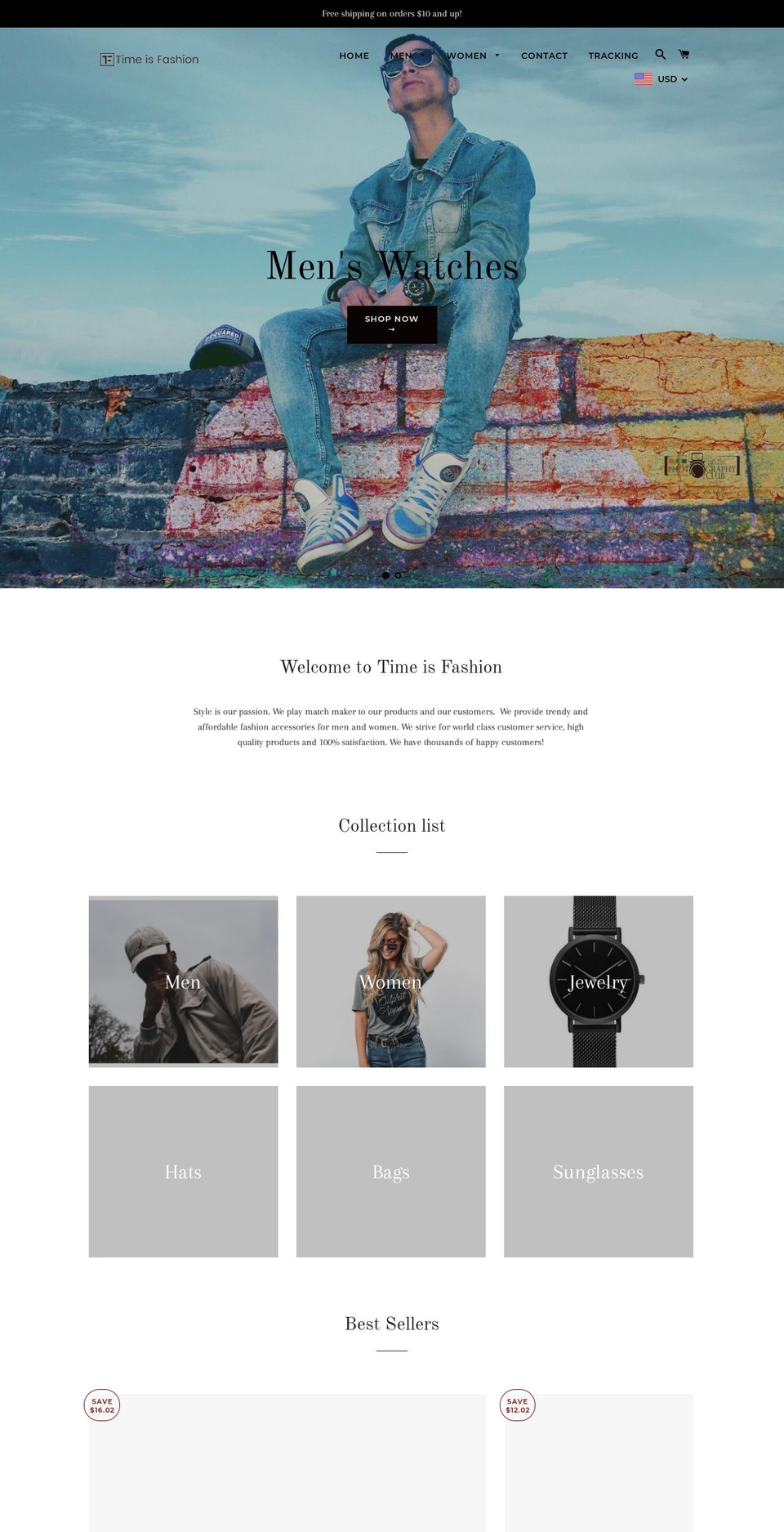 timeisfashion.com — Shopify storefront screenshot