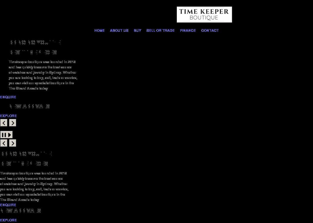 timekeeperboutique.com.au shopify website screenshot