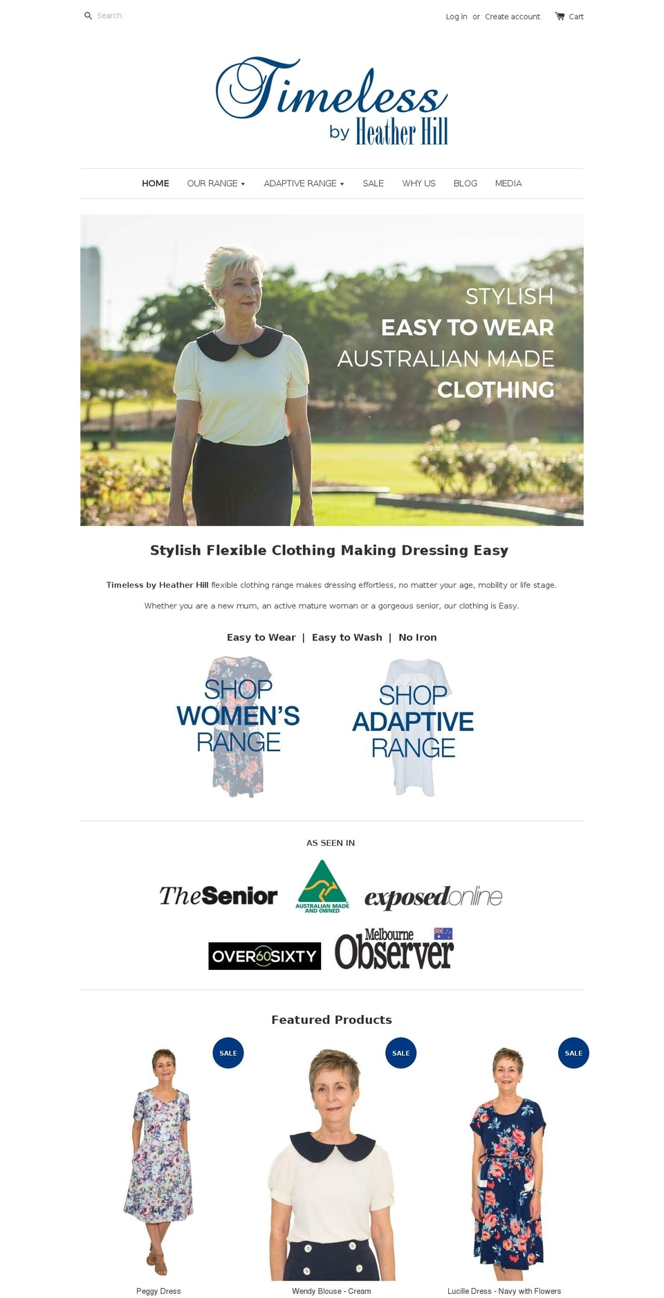 timelessbyheatherhill.com.au shopify website screenshot