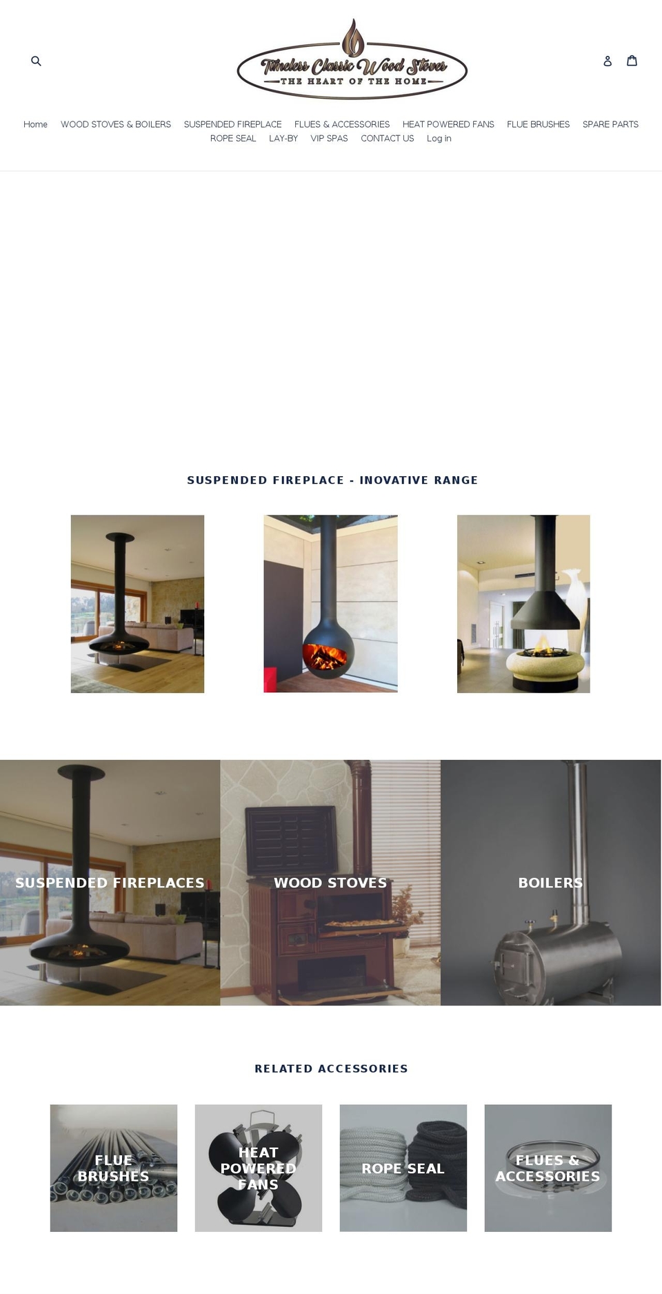 timelessclassic-woodstoves.com — Shopify storefront screenshot