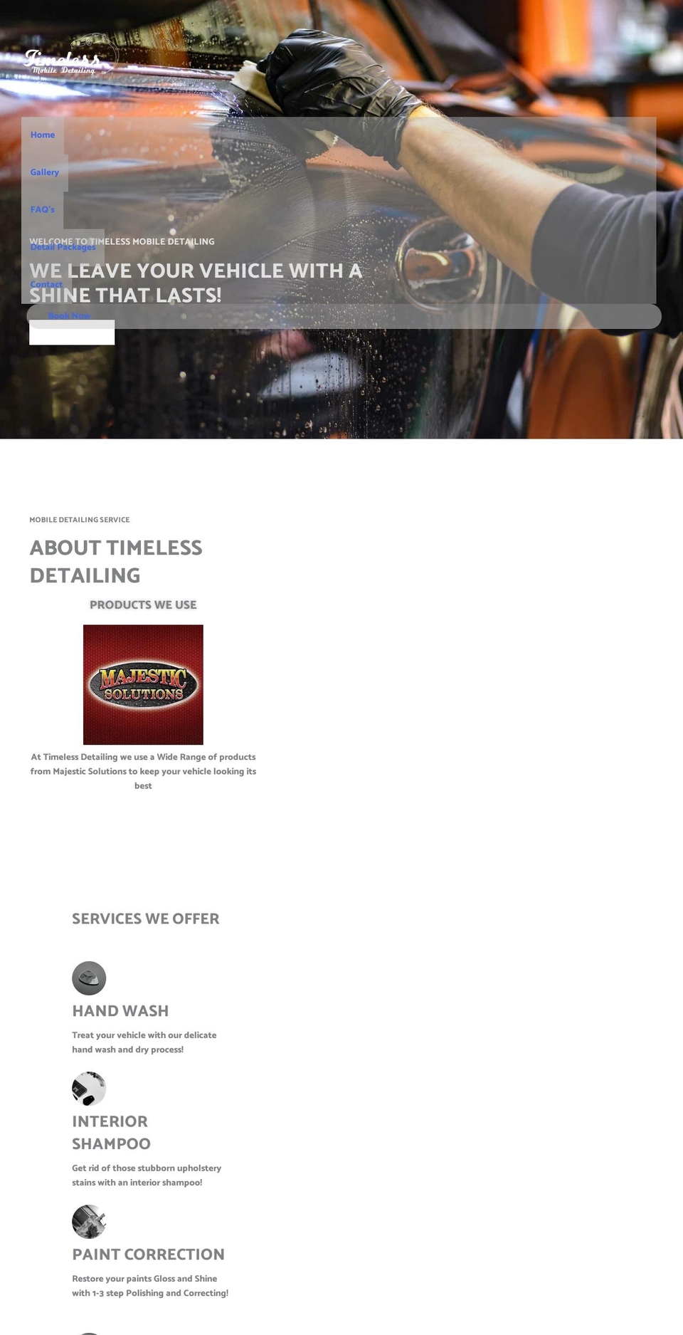 timelessdetail.com — Shopify storefront screenshot