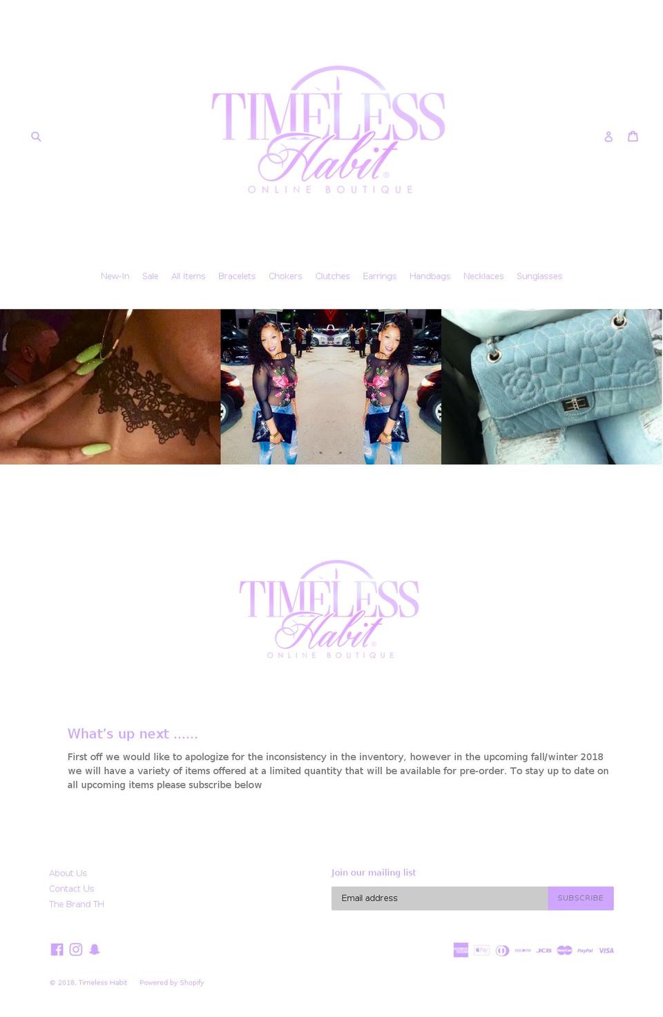 timelesshabit.com — Shopify storefront screenshot
