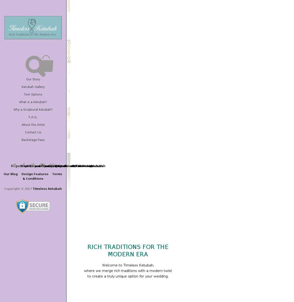 timelessketubahs.com shopify website screenshot