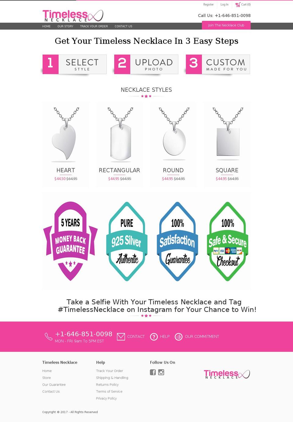 timelessnecklace.com — Shopify storefront screenshot