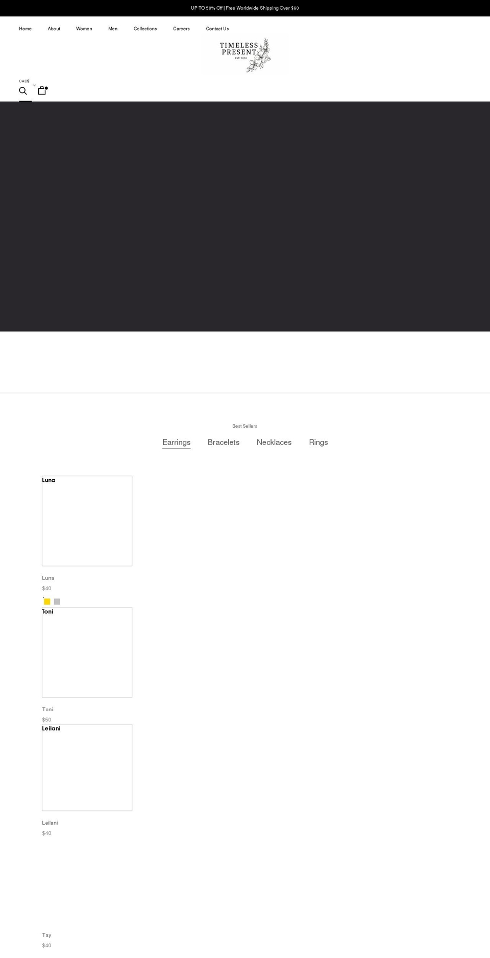 timelesspresent.com shopify website screenshot