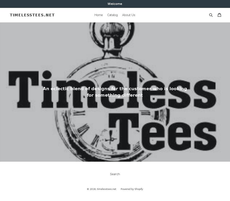 timelesstees.net shopify website screenshot