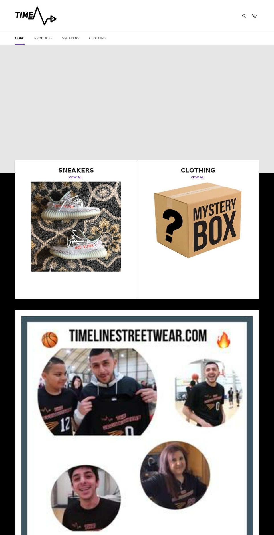 timelinestreetwear.com — Shopify storefront screenshot