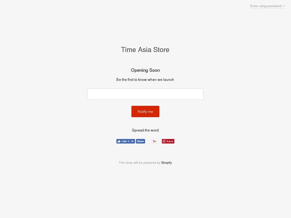 timeonlinestore.com shopify website screenshot