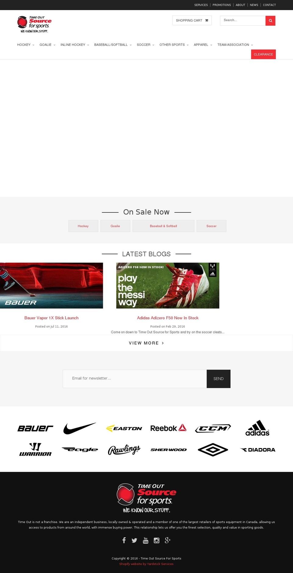 Sports Shopify theme site example timeoutsports.ca