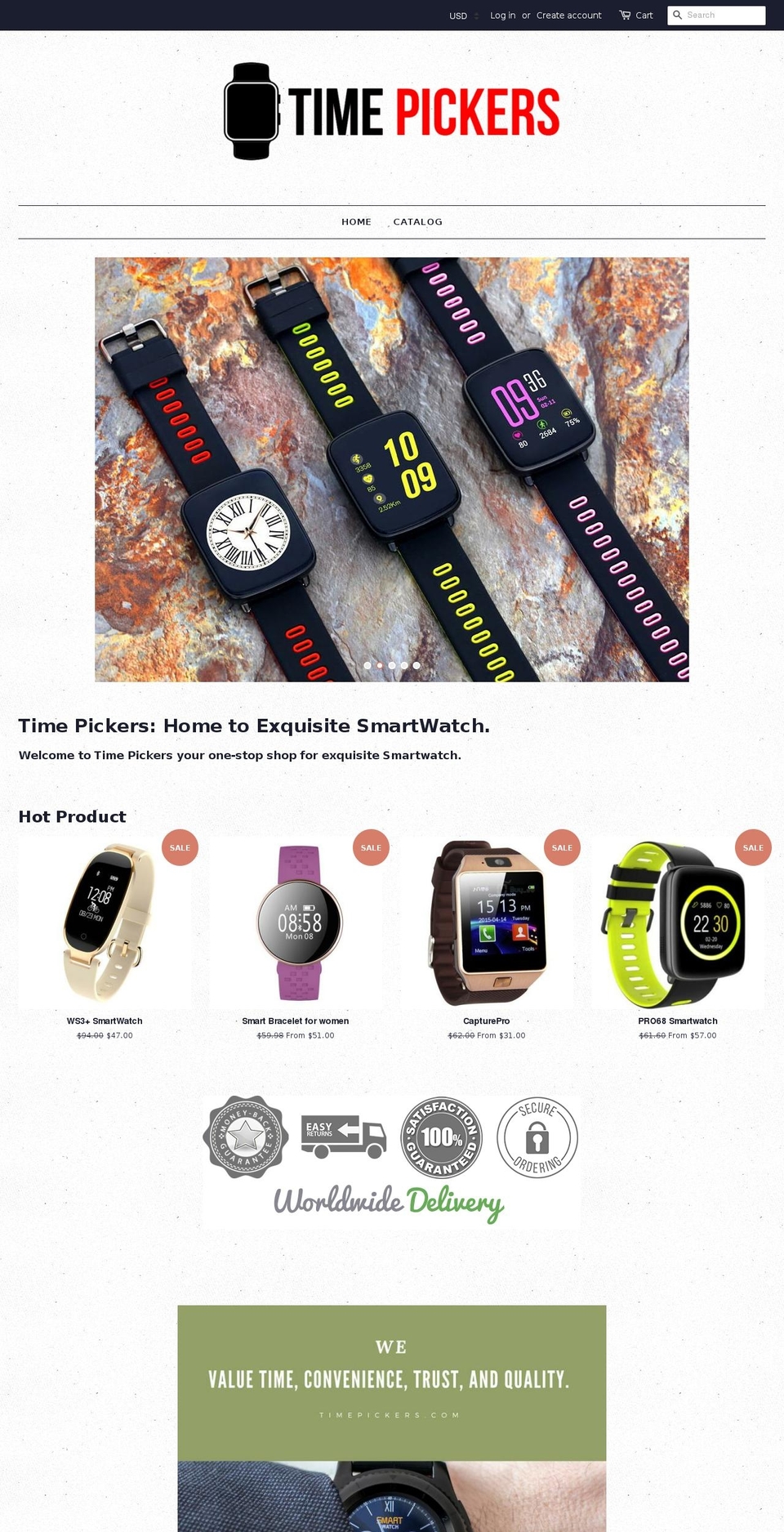 timepickers.com — Shopify storefront screenshot