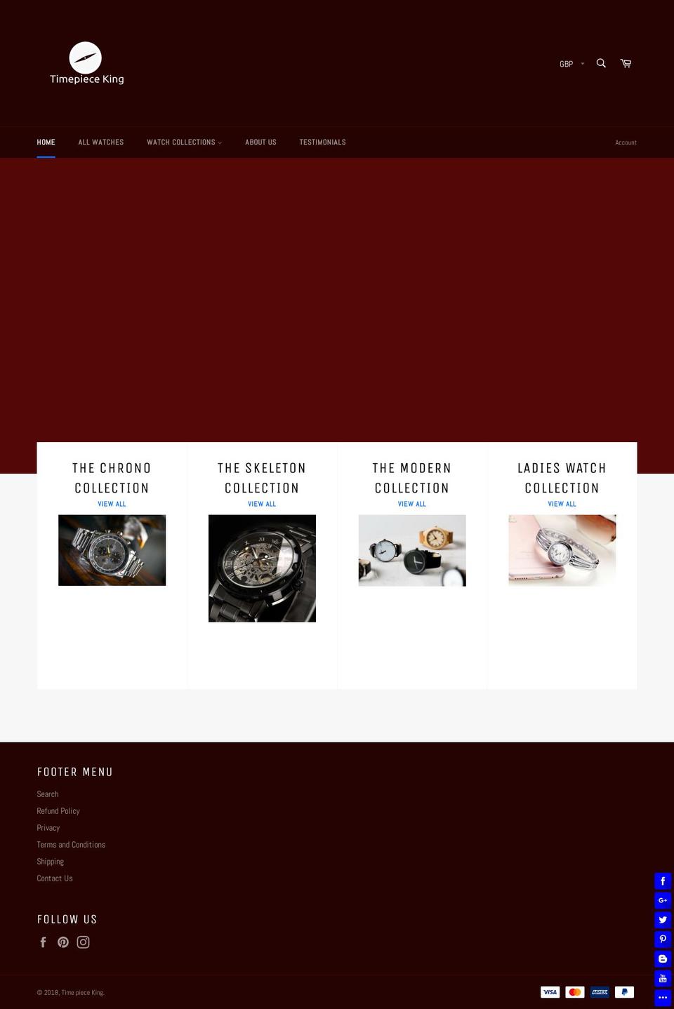 timepieceking.com — Shopify storefront screenshot