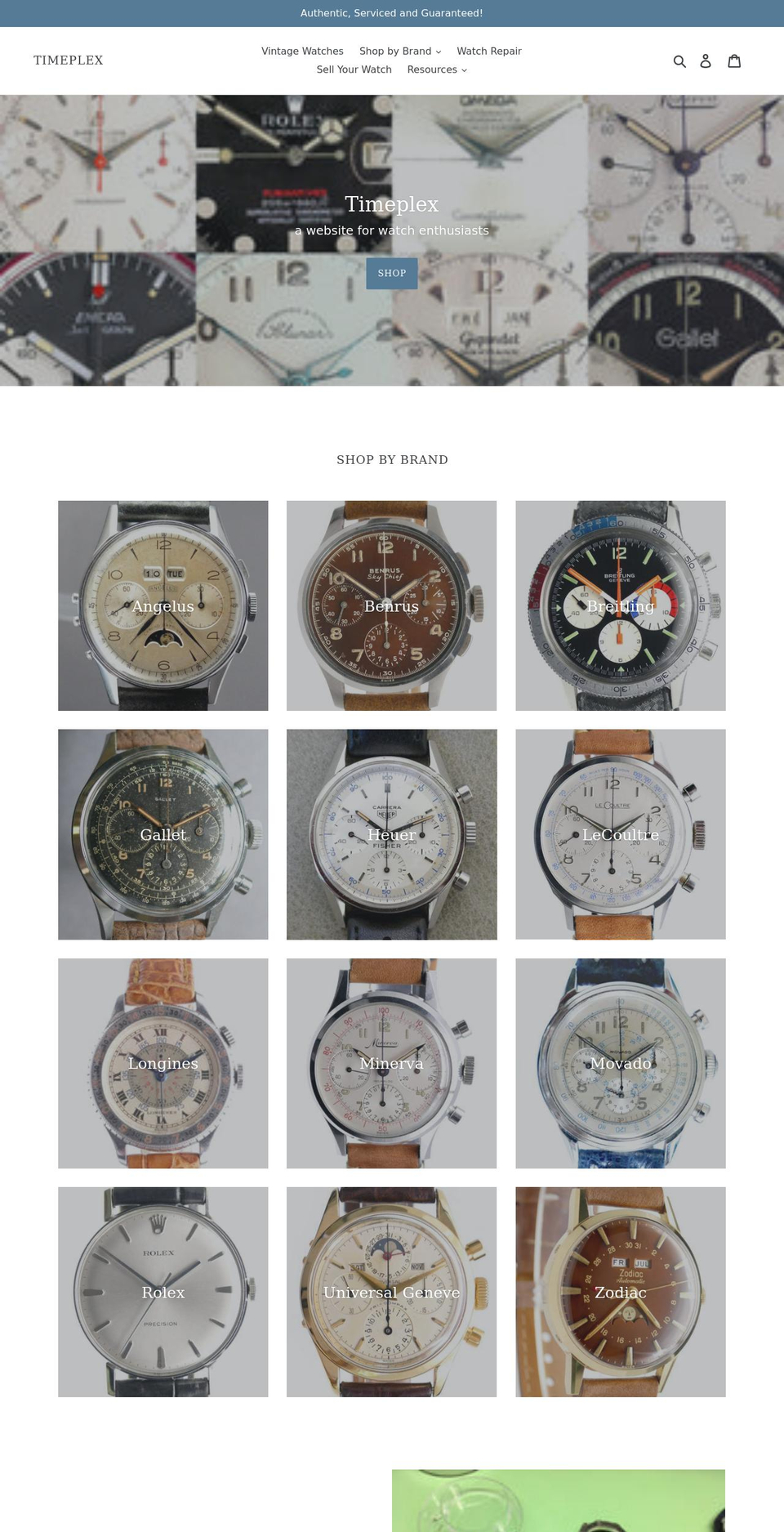 timeplex.com shopify website screenshot